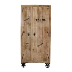 Robuuste Kast Mangohout -BePureHome Verkoop lavis porter hoge wandkast op wielen 02