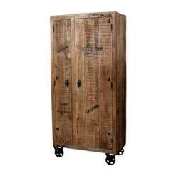 Robuuste Kast Mangohout -BePureHome Verkoop lavis porter hoge wandkast op wielen 03