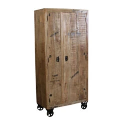 Robuuste Kast Mangohout -BePureHome Verkoop lavis porter hoge wandkast op wielen 04
