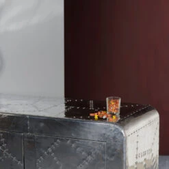 Dressoir Zilver Aluminium -BePureHome Verkoop lavis witold zilveren wandkast van aluminium 04