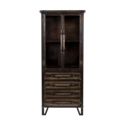 Metalen Vitrinekast Vintage