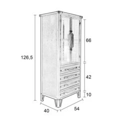 Metalen Vitrinekast Vintage -BePureHome Verkoop metalen vitrinekast otis lumz home 09