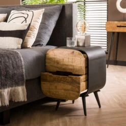 Nachtkastje Met 2 Mangohouten Lades -BePureHome Verkoop nachtkastje met 2 mangohouten lades carve giani 02