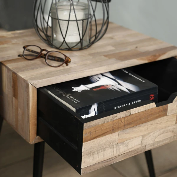 Nachtkastje Teakhout Greywash 5 Nachtkastje Teakhout Greywash - Afbeelding 5