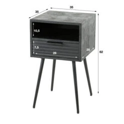 Nachtkastje Zwart Mangohout -BePureHome Verkoop nachtkastje zwart mangohout marina giani 06