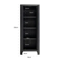 Hoge Zwarte Wandkast -BePureHome Verkoop richmond interiors baccarat hoge zwarte wandkast 05