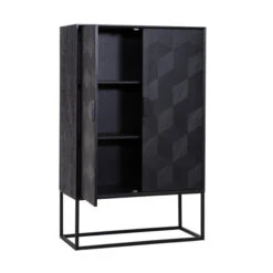 Grote Kast Zwart Hout -BePureHome Verkoop richmond interiors blax grote kast zwart hout 03