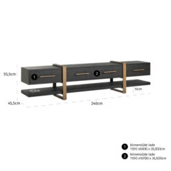 TV-dressoir Donker Hout -BePureHome Verkoop richmond interiors cambon tv dressoir donker hout 05