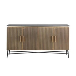Dressoir Goud Met Marmer -BePureHome Verkoop richmond interiors ironville dressoir goud met marmer 04