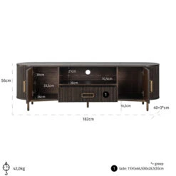 Ovaal Tv-meubel -BePureHome Verkoop richmond interiors luxor ovaal tv meubel 05