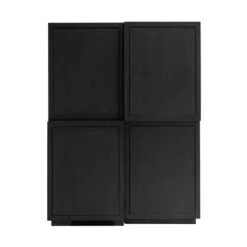 Wandkast Zwart Eiken Hout -BePureHome Verkoop richmond interiors oakura tetrad wandkast zwart eiken hout 03