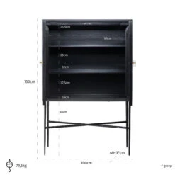 Wandkast Met Marmer -BePureHome Verkoop richmond interiors rostelli wandkast met marmer 05