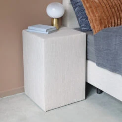 Nachtkastje Beige Stof
