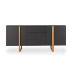 Modern Dressoir Met Eiken -BePureHome Verkoop tenzo birka modern dressoir antraciet met eiken 01 1