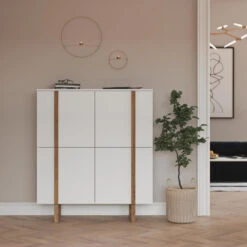 Moderne Bergkast Met Eiken -BePureHome Verkoop tenzo birka moderne bergkast wit met eiken 08 1