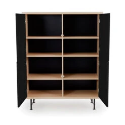 Eiken Wandkast Mat Zwart -BePureHome Verkoop tenzo flow eiken wandkast 03