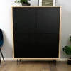 Eiken Wandkast Mat Zwart -BePureHome Verkoop tenzo flow eiken wandkast zwart 01 2