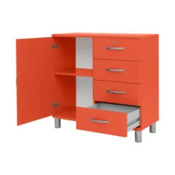 Retro Dressoir Small -BePureHome Verkoop tenzo malibu retro dressoir small rood 04 1