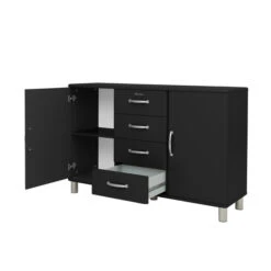 Retro Dressoir -BePureHome Verkoop tenzo malibu retro dressoir zwart 04 1