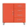 Retro Dressoir Small 4 Retro Dressoir Small -BePureHome Verkoop tenzo malibu smalle hoge ladekast geel 06 1