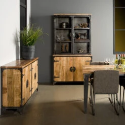 Industrieel Dressoir Mangohout 7 Industrieel Dressoir Mangohout -BePureHome Verkoop tower living basto houten eettafel 3
