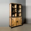 Houten Vitrinekast Bruin 4 Houten Vitrinekast Bruin -BePureHome Verkoop tower living basto houten vitrinekast bruin 01
