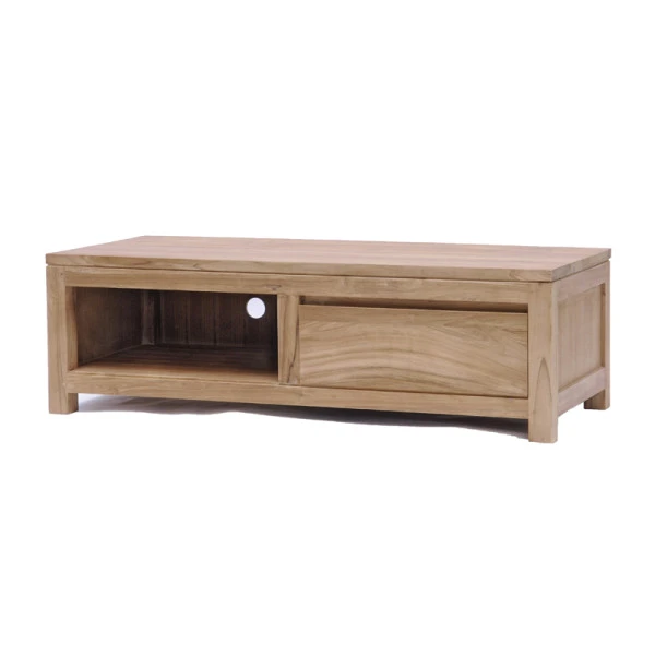 Laag Tv-meubel Teak - 1 Lade - 120cm - Afbeelding 2