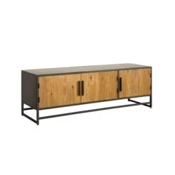 Tv-meubel Staal En Teak 160 Cm -BePureHome Verkoop tower living felino tv meubel metaal en teak 160 cm 01