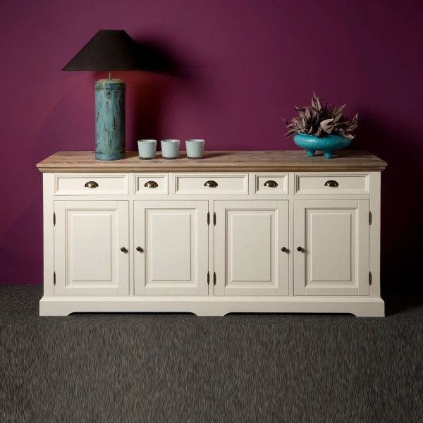 Landelijk Dressoir Wit 200 Cm 1 Landelijk Dressoir Wit 200 Cm