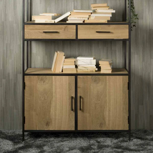 Stellingkast Gerookt Eiken 2 Stellingkast Gerookt Eiken - Afbeelding 2