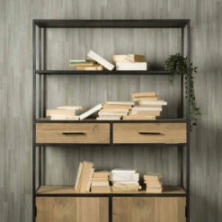 Stellingkast Gerookt Eiken 6 Stellingkast Gerookt Eiken -BePureHome Verkoop tower living luna stellingkast gerookt eiken 03