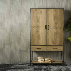 Wandkast Gerookt Eiken -BePureHome Verkoop tower living luna wandkast gerookt eiken 02