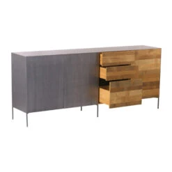 Dressoir Teakhout En Metaal -BePureHome Verkoop tower living pandora dressoir van teakhout en metaal 02