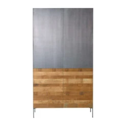 Design Kast Teak En Metaal -BePureHome Verkoop tower living pandora wandkast metaal en hout 01