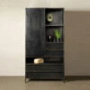 Zwarte Wandkast Industrieel -BePureHome Verkoop tower living paterno industriele wandkast 01