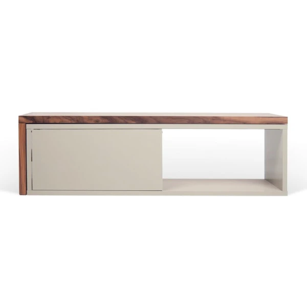 Tv-meubel Uitschuifbaar Mat Grijs 3 Tv-meubel Uitschuifbaar Mat Grijs - Afbeelding 3