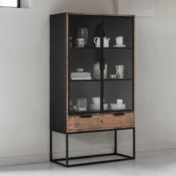 Vitrinekast Industrieel Teak No. 1