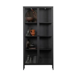 VTwonen Zwarte Vitrinekast Van Ijzer -BePureHome Verkoop vtwonen precious zwarte vitrinekast van ijzer 06