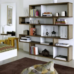 Design Boekenkast Walnoot 160 Cm -BePureHome Verkoop wandkast noten tundo amavel 160 03 800x800 1