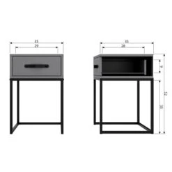 WOOOD Stoer Nachtkastje Van Grijs Hout 11 WOOOD Stoer Nachtkastje Van Grijs Hout -BePureHome Verkoop woood morris stoer nachtkastje van grijs hout 6