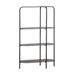 WOOOD Zwart Stellingkastje Ovaal 8 WOOOD Zwart Stellingkastje Ovaal -BePureHome Verkoop woood reina zwart stellingkastje ovaal 01