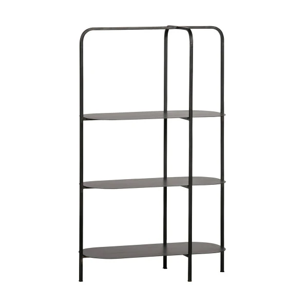 WOOOD Zwart Stellingkastje Ovaal 3 WOOOD Zwart Stellingkastje Ovaal - Afbeelding 3