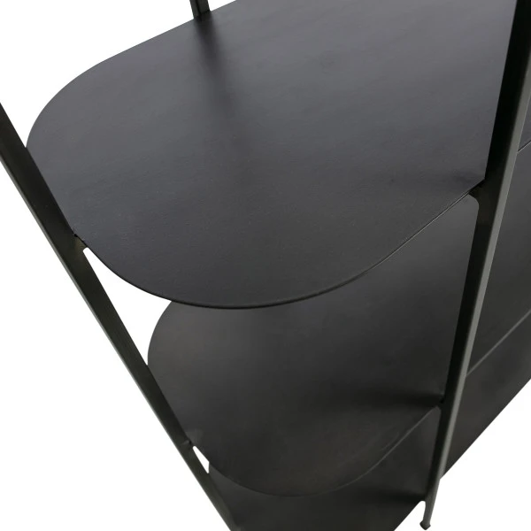 WOOOD Zwart Stellingkastje Ovaal 6 WOOOD Zwart Stellingkastje Ovaal - Afbeelding 6