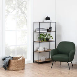 Boekenkast Met 5 Houten Planken -BePureHome Verkoop zactona bjorn boekenkast met 5 houten planken 06