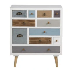 Witte Kast Met Gekleurde Lades