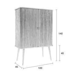 Zuiver Zwarte Design Wandkast -BePureHome Verkoop zuiver barbier black zwarte design wandkast 10