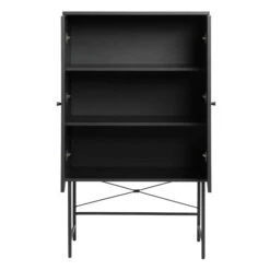 Zwarte Wandkast Met Rotan -BePureHome Verkoop zwarte wandkast met rotan bodio pose 04