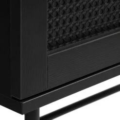 Zwarte Wandkast Met Rotan -BePureHome Verkoop zwarte wandkast met rotan bodio pose 07